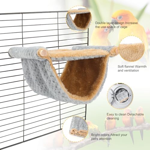 BWOGUE Bird Nest Bed Hanging Hammock, Parakeet Bed for Cage, Cockatiel Bed