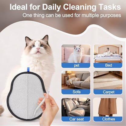 Pet Hair Removal Glove, Electrostatic Grooming Mitt for Dogs & Cats