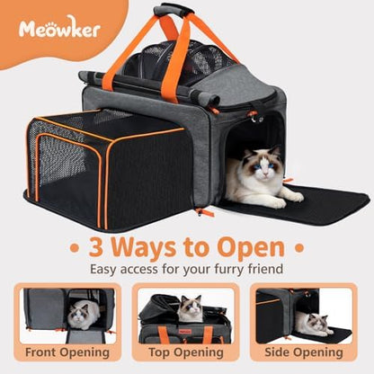 Soft Sided Cat Pet Dog Carrier, Large Airline Approved Travel Bag
