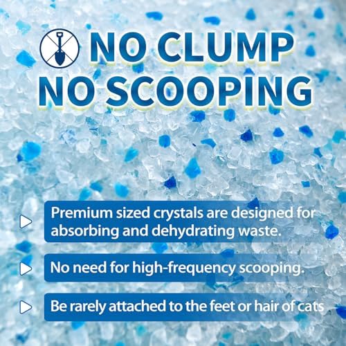 Made4Pets Cat Litter Crystals,Non Clumping Litter 17.2 lbs(4 x 4.3lb Packs)