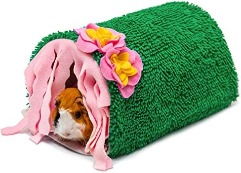 Guinea Pig Hideout, Soft Fleece Cactus Pet Bed & Tunnel House