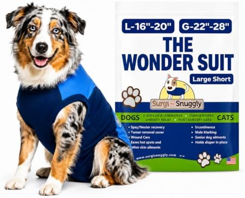 Surgi Snuggly Dog Surgery Recovery Suit, Cone Alternative, Spay/Neuter LS