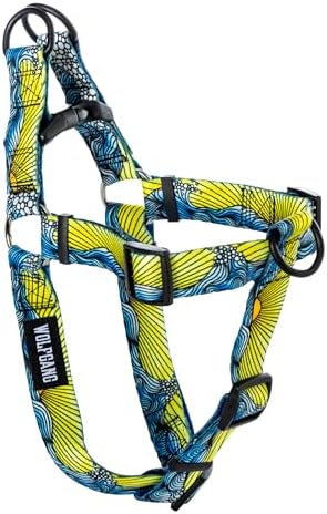 Wolfgang Heavy Duty Adjustable Dog Harness, Pull-Tested to Over 800 lbs for Walking & Training, DawnPatrol Print, Large