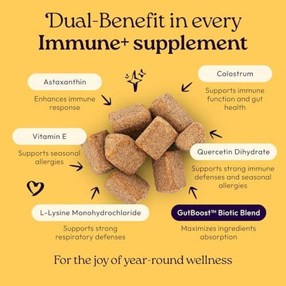 WellJoy Immune Cat Supplement + Lysine, Astaxanthin, GutBoost, 90ct