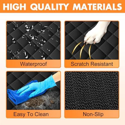 Waterproof Dog Backseat Cover for Cars, Pet Seat Protector, Carbon Black