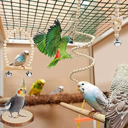 9-Piece Parakeet Toys & Budgie Toys, Bird Cage Accessories Set