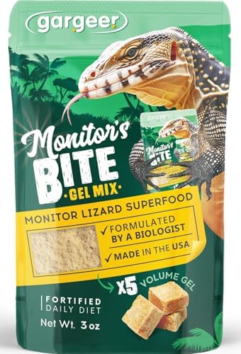 Gargeer 3oz Monitor Lizard Food. Juveniles & Adults Gel Diet. Made in USA