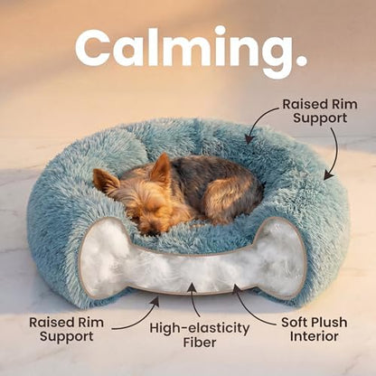 Calming Donut Small Dog Bed for Chihuahua Yorkie Maltese Shih Tzu