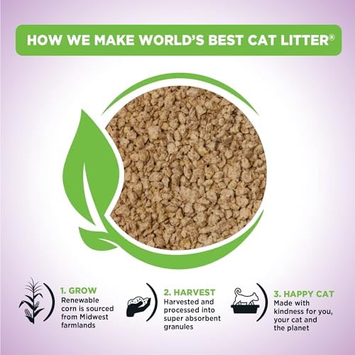 World's Best Cat Litter Lavender, Long-Lasting Odor Control, 8 lb Bag
