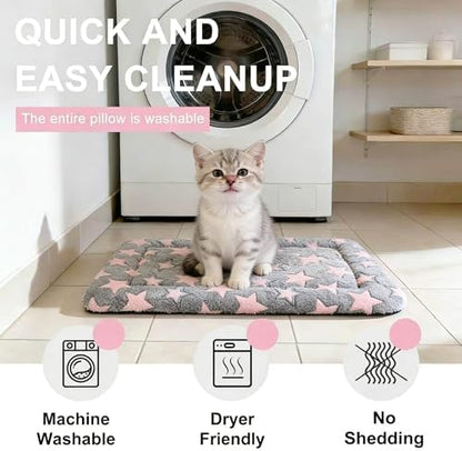 Cat & Dog Bed Mat - Reversible Dog Crate Bed Mats, Soft & Breathable Kennel Pad, Durable Crate Bed for Extra Small Dogs & Cats