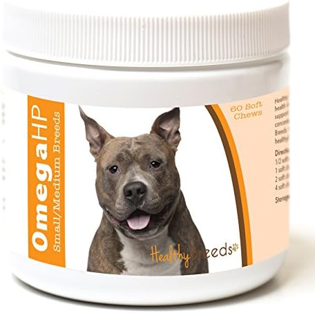 Healthy Breeds American Staffordshire Terrier Omega HP Fatty Acid Skin and Coat Support Soft Chews 60 Count