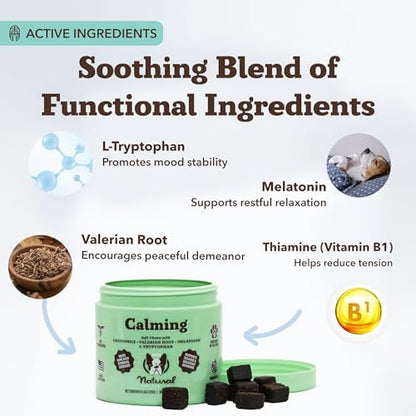 Natural Dog Company Calming Supplement for Dogs - 90 Soft Chews