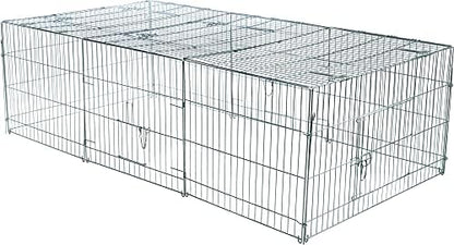 TRIXIE Rabbit Cage - 55 cu. ft., Outdoor Pen Extends Rabbit Hutch and Chicken Coops, Ideal for Small Animals, Bunny, Guinea Pigs, Chickens