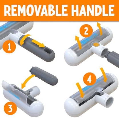 Triton Pet Hair Removal Tool w/Fur Trapping Compartment, Gray/White