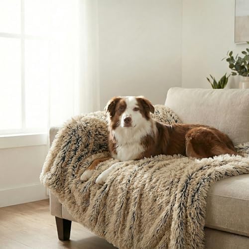 PJYuCien Lightweight and Portable Soft Dog Blanket, 50"x60", Beige