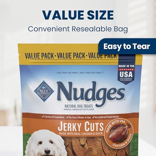 Blue Buffalo Nudges Jerky Cuts Chicken & Duck Dog Treats, 36 oz