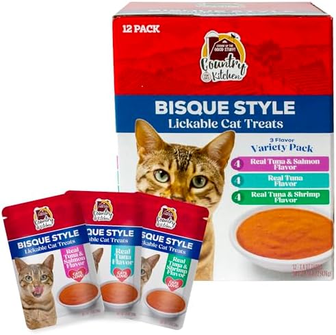 Country Kitchen Bisque Style Variety Pack Lickable Cat Treats, 5 oz. Tubes