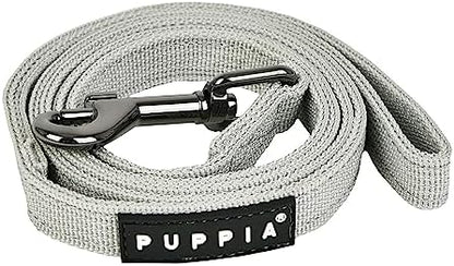 Puppia Two Tone Dog Lead Strong Durable Comfortable Grip Walking Training Leash for Small & Medium Dog, LT.Grey, Large