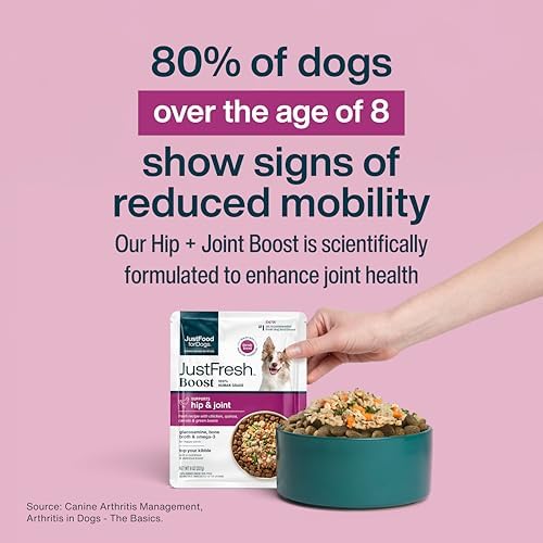 JustFoodForDogs JustFresh Boost Hip & Joint Support Dog Food Topper -8 Pack