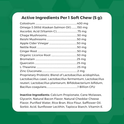 Progility Allergy & Immune Supplement for Dogs – Advanced Daily Immune System & Seasonal Allergy Support with Probiotics, Soft Chews (90 Count)