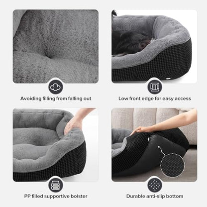 INVENHO Large Dog Beds Large Sized Dog, Washable Orthopedic Warming Soft Sleeping Durable with Anti-Slip Bottom