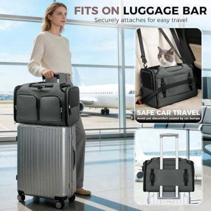 Dog Cat Carrier Airline Approved Collapsible Soft-Sided Pet Travel Bag