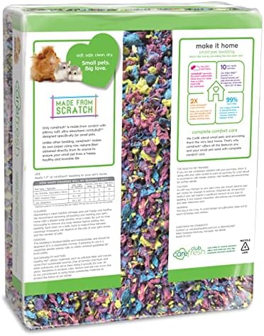 Carefresh Confetti Small Pet Bedding, 99% Dust-Free Natural Paper with Superior 10 Day Odor Control & Absorption for Guinea Pigs, Hamsters, 50L, (Pack May Vary) (L0410)