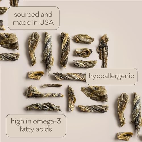 Polkadog Cod Skin Dog Treats, Single Ingredient, Omega-3 Rich, 2oz
