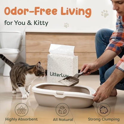 Tofu Cat Litter, Clumping, Ultra Absorbent, Flushable,100% Natural Ingredients, Soluble, Neutralizes Odor, Dust-Free, 11lb