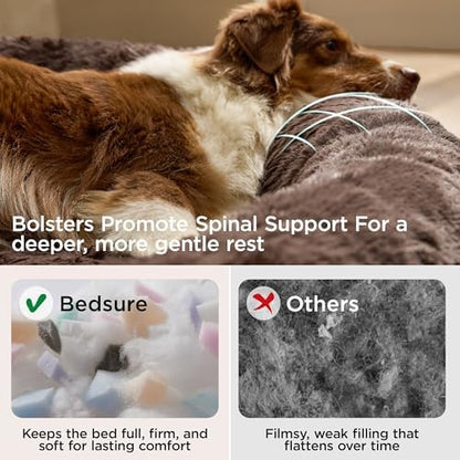 Bedsure SupportMax™ Calming Dog Bed Medium Size Dog Washable Pet Bed,30in