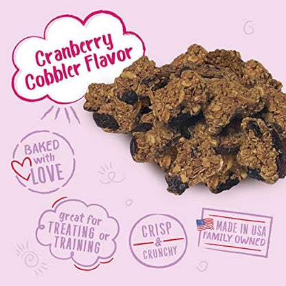 Charlee Bear Bearnola Bites Dog Treats, Cranberry Cobbler Flavor, 8oz (Pack of 2)