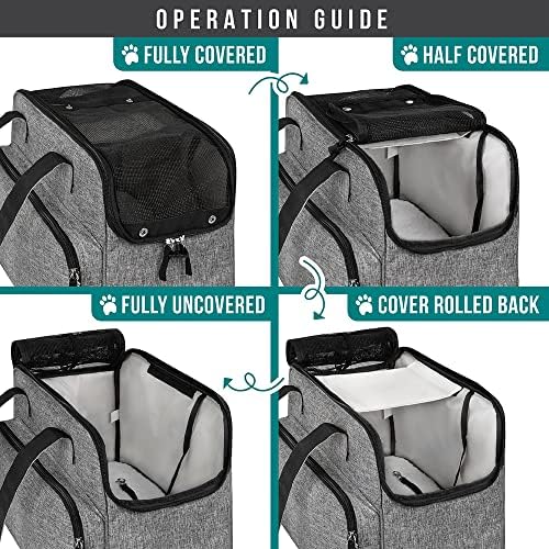 PetAmi Small Dog Purse Carrier, Airline Approved Soft Sided Tote, Gray