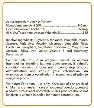 Healthy Breeds Miniature American Shepherd Omega HP Fatty Acid Skin and Coat Support Soft Chews 90 Count
