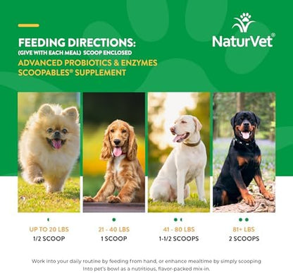 NaturVet Advanced Probiotics for Dogs Scoopables Food Topper - 11oz