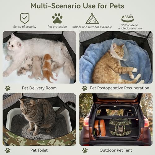 Siedihit Playpen for Small Dog Cat, Dogs Tent Crate Cage Indoor