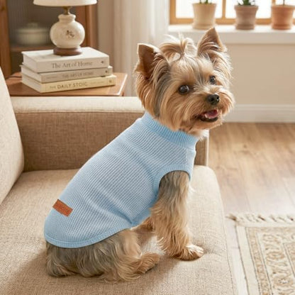 3Pack Dog Shirts Lightweight Waffle Dog Shirt for Small Dogs Sleeveless Dog Shirt for Small Medium Boy Girl Dogs Cozy & Breathable Pet Vest