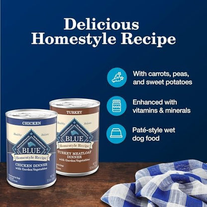 Blue Buffalo Homestyle Recipe Variety Pack Wet Dog Food, 12.5 oz, 6 ct
