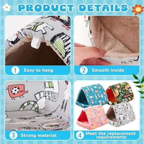 Cinnvoice Guinea Pig Hideout Bed Washable House Cage, Wonder Tale, 9.8 in