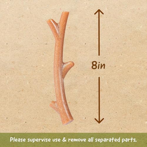 Arm & Hammer Barkies Tree Branch Dog Chew Toy, Bacon Flavor, 8 in, 2-Pack