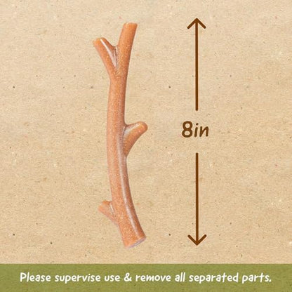 Arm & Hammer Barkies Tree Branch Dog Chew Toy, Bacon Flavor, 8 in, 2-Pack