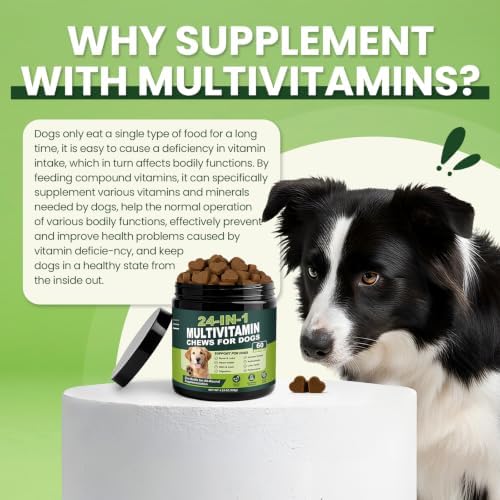 24-in-1 Dog Vitamins and Supplements 60 Ct Daily Multivitamin for Dogs