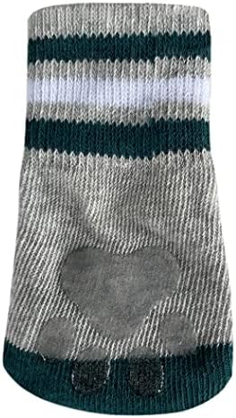 NFL Philadelphia Eagles Anti Slip Dog Socks with Elastic Ribbed Top, Size Medium/Large. Indoor/Outdoor Socks, Best Dog Paw Protector, 2 Pairs, Cool Puppy Supplies with NFL Logo of Eagles Team