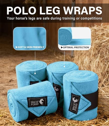Polo Wraps for Horses Set of 4, Leg Wraps for Horses