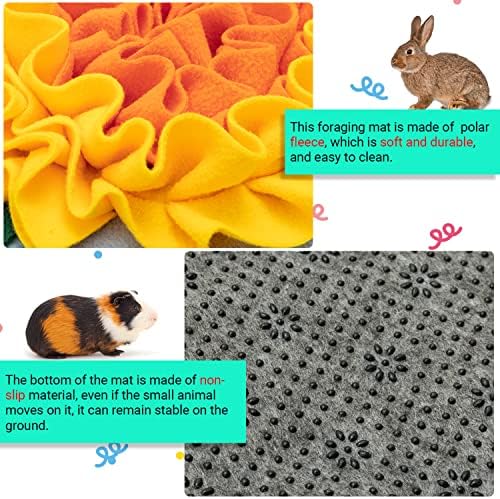 Rabbit Snuffle Mat, Bunny Foraging Feeding Toy for Small Pet