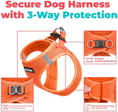Voyager Step-in Air Dog Vest Harness - Orange, Medium
