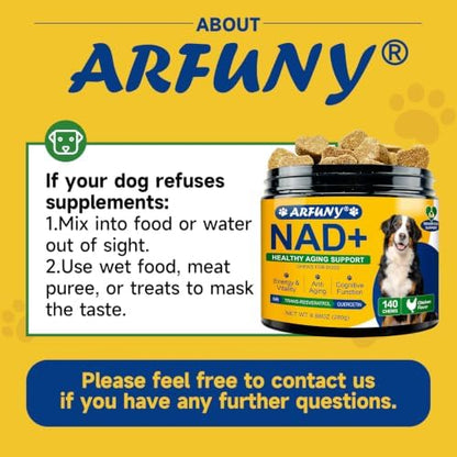 NAD+ Longevity for Senior Dogs, Cellular, Cognitive Health, 140 Chews