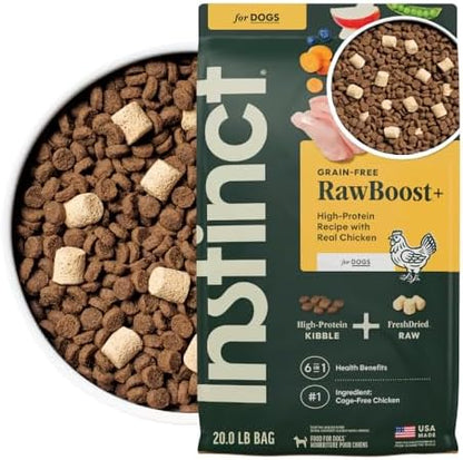 Instinct RawBoost, Dry Dog Food + Freeze Dried, Real Chicken, 20 lb. Bag