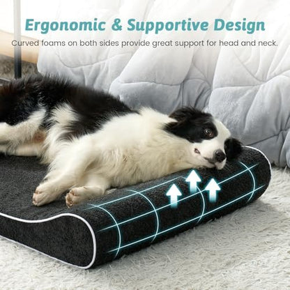 COZY KISS Orthopedic Dog Bed, for Extra Large Dogs up to 140 lbs, 51x36x8in