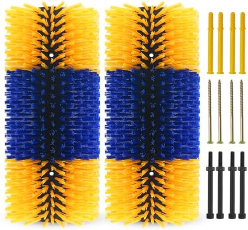 Livestock Scratching Brush Goat Scratcher Full Massage Grooming Brush with 8 Screws for Cattle, Sheep, Horses, Pigs