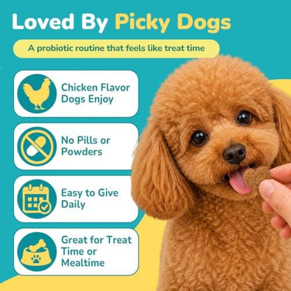 Woyamay Probiotics for Dogs, Dog Probiotics Chews, Gut & Digestive Support